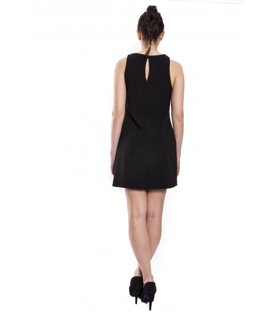 RINASCIMENTO Dress with brooch FANTASY BLACK CFC0013780002