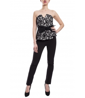 RINASCIMENTO Jumpsuit woman + belt BLACK CFC0073556003