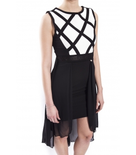 RINASCIMENTO Dress woman BLACK with white details CFC0072657003