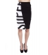 STK SUPER TOKYO Skirt WOMAN with print BLACK STKD095