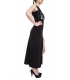 STK SUPER TOKYO Long dress WOMAN with fringes BLACK STKD154
