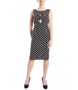 DENNY ROSE Long dress with pois BLACK / WHITE Art. 63DR11006