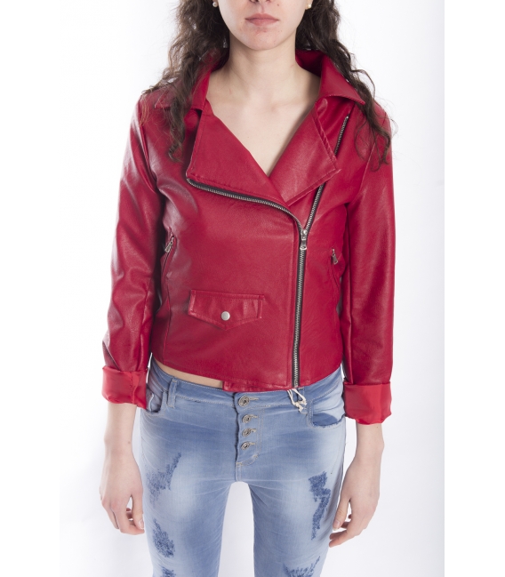 ZIMO Jacket in eco-leather RED Art. 2431