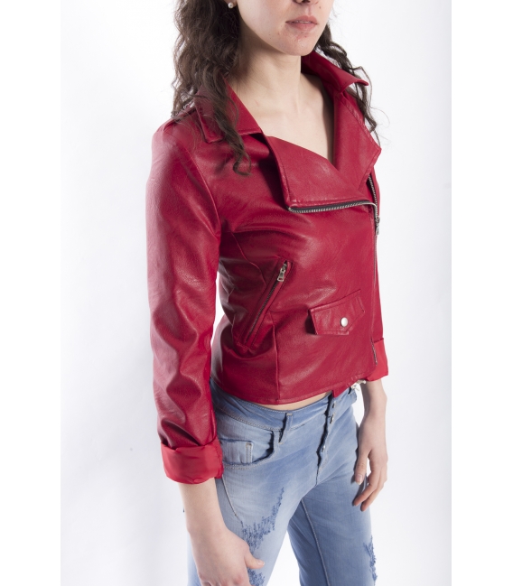 ZIMO Jacket in eco-leather RED Art. 2431