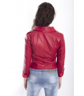 ZIMO Jacket in eco-leather RED Art. 2431