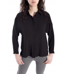 Camicia DONNA con bottoni NERO Art. 9140