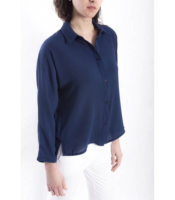 Shirt WOMAN with buttons BLUE Art. 9140