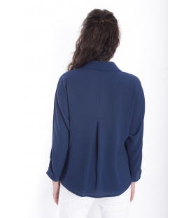 Camicia DONNA con bottoni BLU Art. 9140