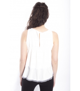 Top / Blusa DONNA con pizzo WHITE Art. 6537