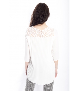 Blusa DONNA con effetto plissé BIANCO Art. 41591