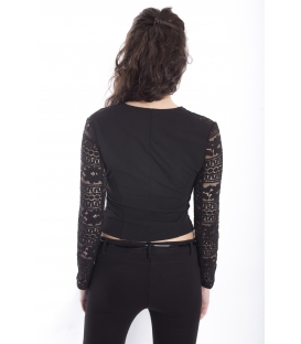 Giacca con pizzo NERO Art. J603PI23