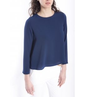 Maglia DONNA asimmetrica BLU Art. 6076