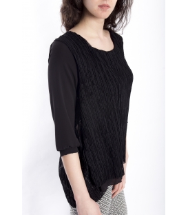 Maglia DONNA con pizzo NERO Art. 50079