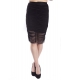 DENNY ROSE black skirt draped longuette 63DR17000