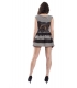 RINASCIMENTO Dress in fantasy with lace GREY / BLACK CFC0070420003
