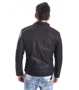 GIANNI LUPO Jacket in eco-leather BLACK Art. GL005