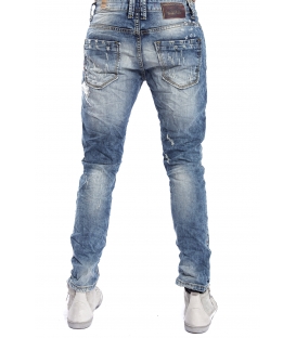 GIANNI LUPO Jeans con strappi e toppe 4 bottoni DENIM Art. CO77GL