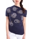 DENNY ROSE T-shirt with smile BLUE Art. 63DR16022