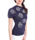 DENNY ROSE T-shirt with smile BLUE Art. 63DR16022