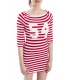 DENNY ROSE Dress with stripes RED / WHITE Art. 63DR11026