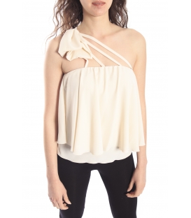 DENNY ROSE Top con fiocco WHITE Art. 63DR24000