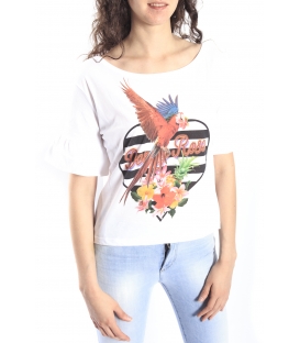 DENNY ROSE T-shirt corta in fantasy WHITE Art. 63DR26020