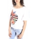 DENNY ROSE Short T-shirt in fantasy WHITE Art. 63DR26020