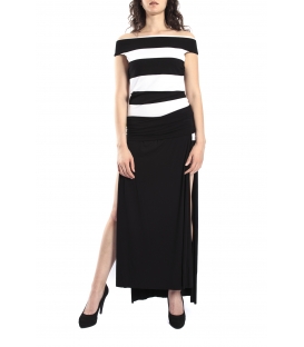 DENNY ROSE Dress + skirt WHITE and BLACK Art. 63DR21025