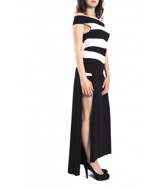 DENNY ROSE Dress + skirt WHITE and BLACK Art. 63DR21025