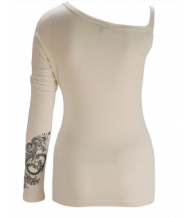 DENNY ROSE T-shirt con strass BIANCO 51DR62010