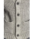 Klein Blue maglione in lana lavorata con bottoni e tasche GRIGIO