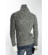 Klein Blue maglione in lana lavorata con alamari GRIGIO