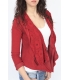 PLEASE jacket with hood and lace CHERRY J526D007 NEW