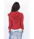 PLEASE jacket with hood and lace CHERRY J526D007 NEW