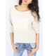 PLEASE sweatshirt with lace GOLD M526D036 NEW