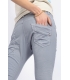 PLEASE jeans boyfriend baggy 3 buttons with studs and rips GREY P78ACV9SZ NEW