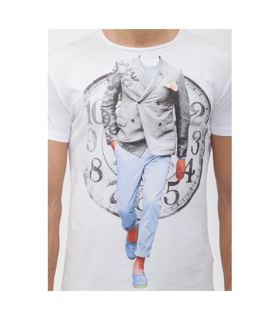 ANTONY MORATO T-shirt in jersey with print WHITE MMKS00296 NEW