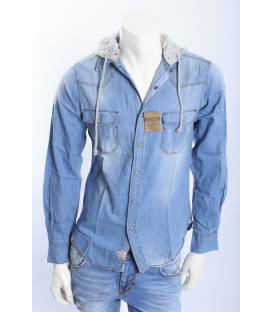 ALCOTT camicia in DENIM con cappuccio staccabile art. TS1091