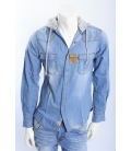 ALCOTT camicia in DENIM con cappuccio staccabile art. TS1091