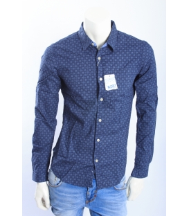 ALCOTT camicia di cotone in fantasia BLU art. UOSS14