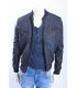 ALCOTT giacca in ecopelle con zip BLU