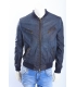 ALCOTT giacca in ecopelle con zip BLU