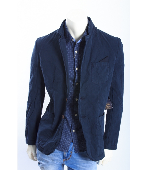 ALCOTT giacca in canvas con dettaglio taschino BLU NEW