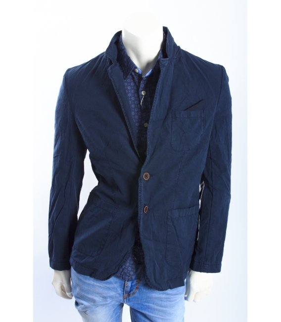 ALCOTT giacca in canvas con dettaglio taschino BLU NEW