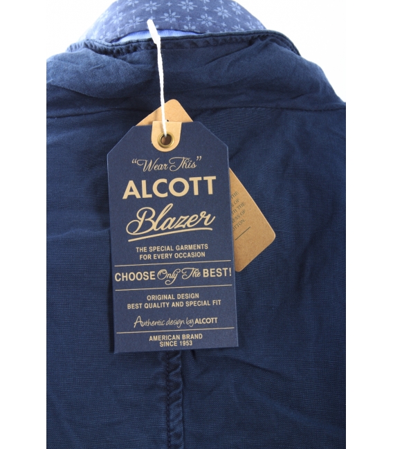 ALCOTT giacca in canvas con dettaglio taschino BLU NEW
