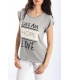 PLEASE T-shirt with print GREY M908H524 NEW