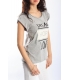 PLEASE T-shirt with print GREY M908H524 NEW