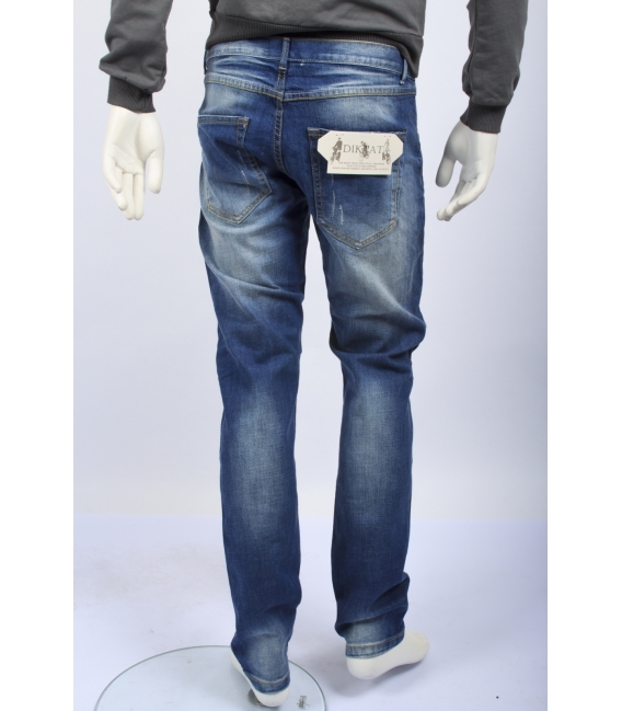 DIKTAT jeans chiusura con zip DENIM D47501 NEW