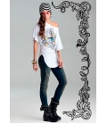 DENNY ROSE T-shirt con stampa art 45DR61012 BIANCO SPRING/SUMMER 2014