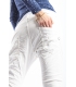PLEASE jeans boyfriend baggy 3 buttons WHITE bianco P78ACV9DQ NEW